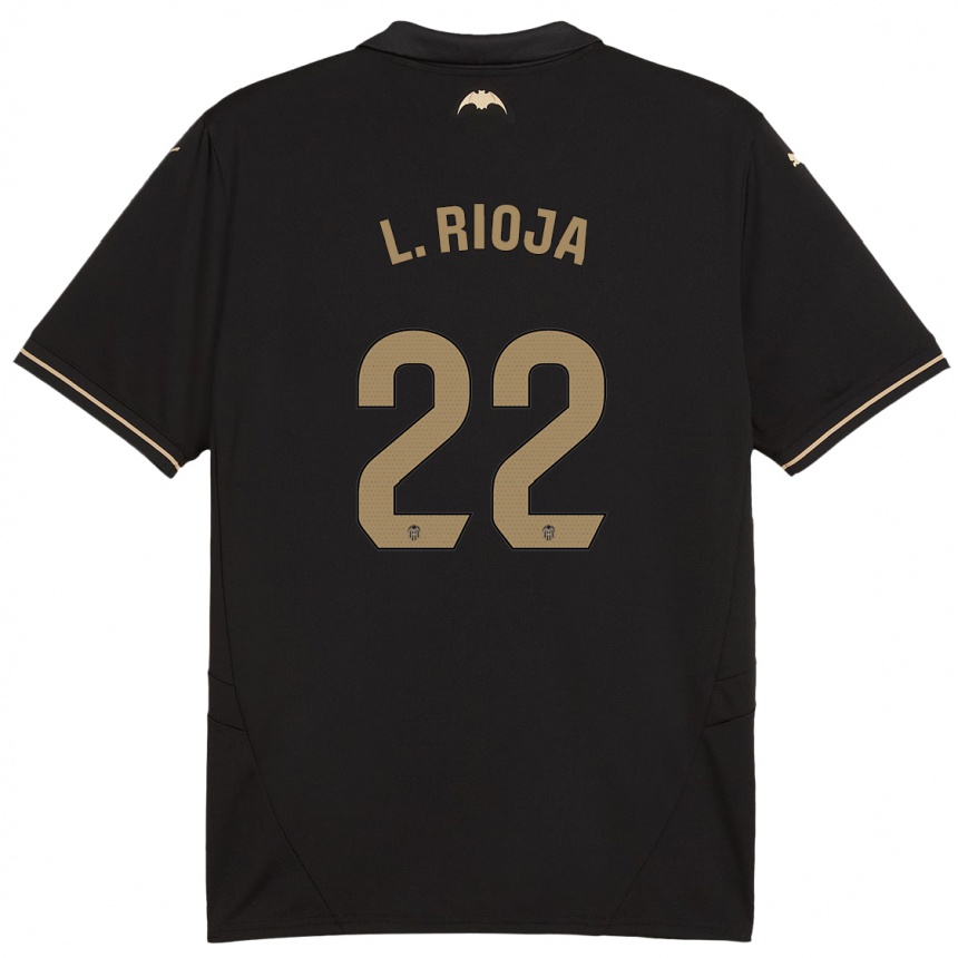 Kids Football Luis Rioja #22 Black Away Jersey 2024/25 T-Shirt Australia