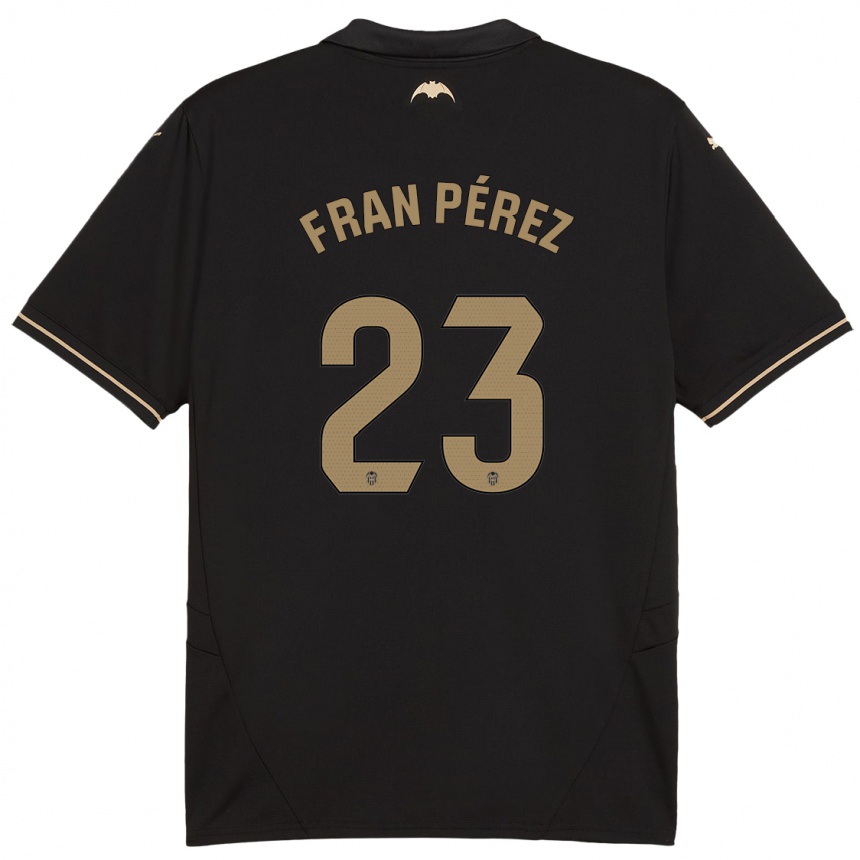 Kids Football Fran Pérez #23 Black Away Jersey 2024/25 T-Shirt Australia