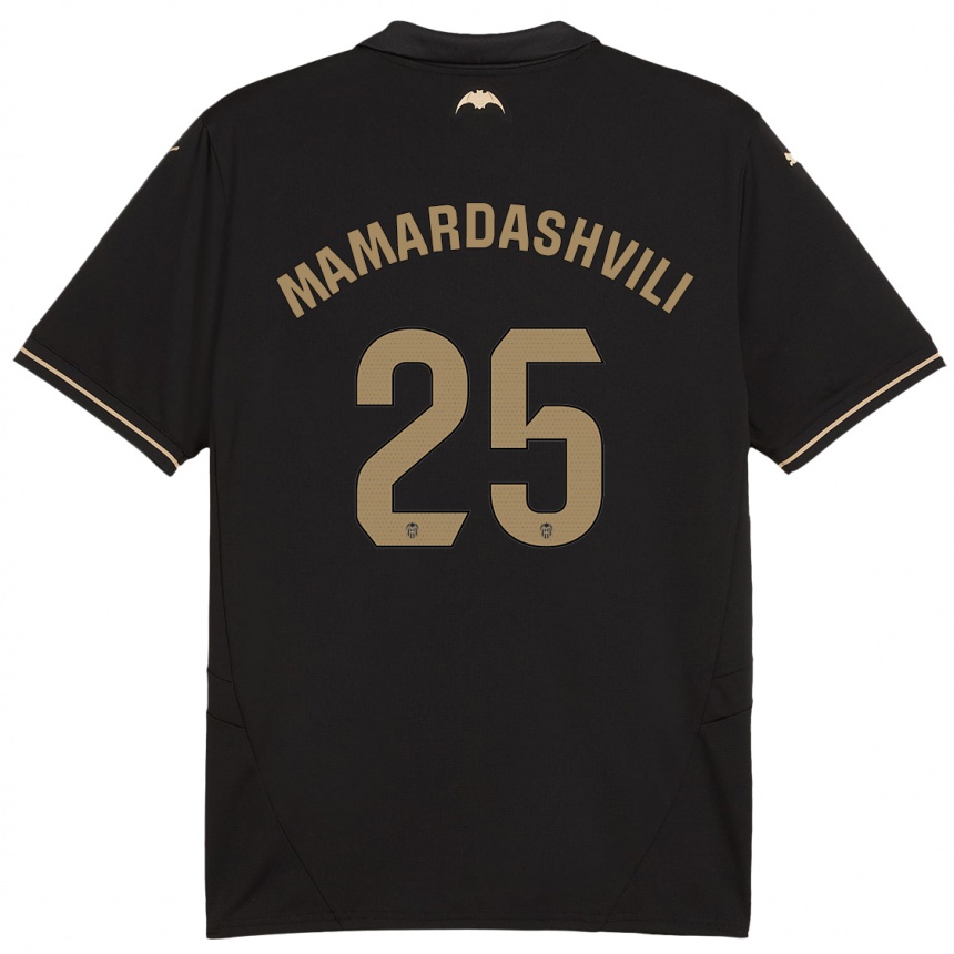 Kids Football Giorgi Mamardashvili #25 Black Away Jersey 2024/25 T-Shirt Australia