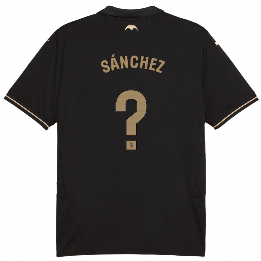 Kids Football Dani Sánchez #0 Black Away Jersey 2024/25 T-Shirt Australia