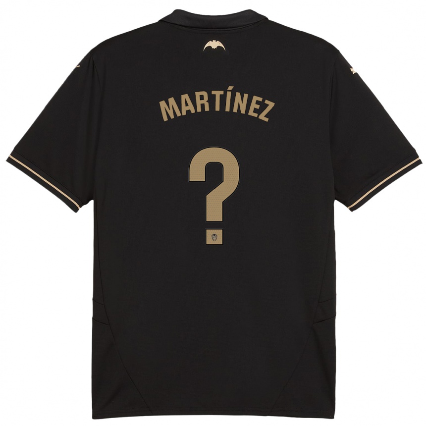 Kids Football David Martínez #0 Black Away Jersey 2024/25 T-Shirt Australia