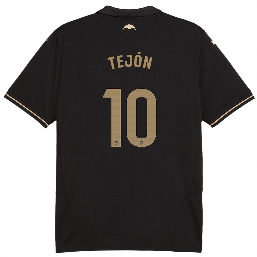 Kids Football Martín Tejón #10 Black Away Jersey 2024/25 T-Shirt Australia