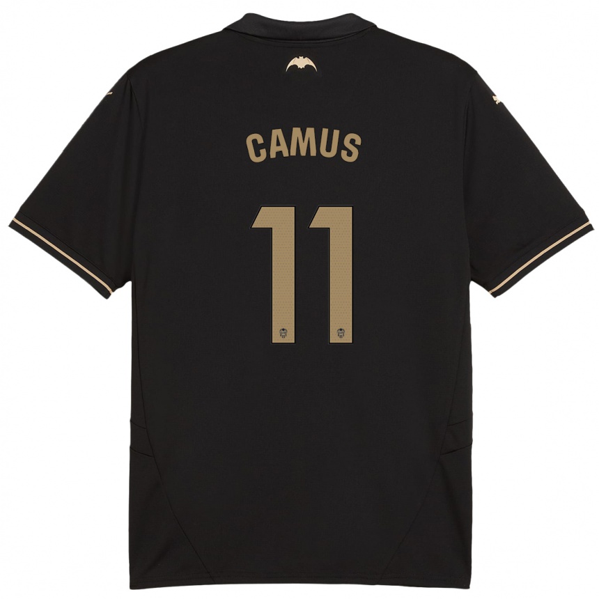 Kids Football Marco Camus #11 Black Away Jersey 2024/25 T-Shirt Australia