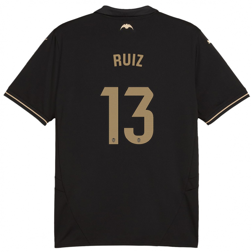 Kids Football Nil Ruiz #13 Black Away Jersey 2024/25 T-Shirt Australia