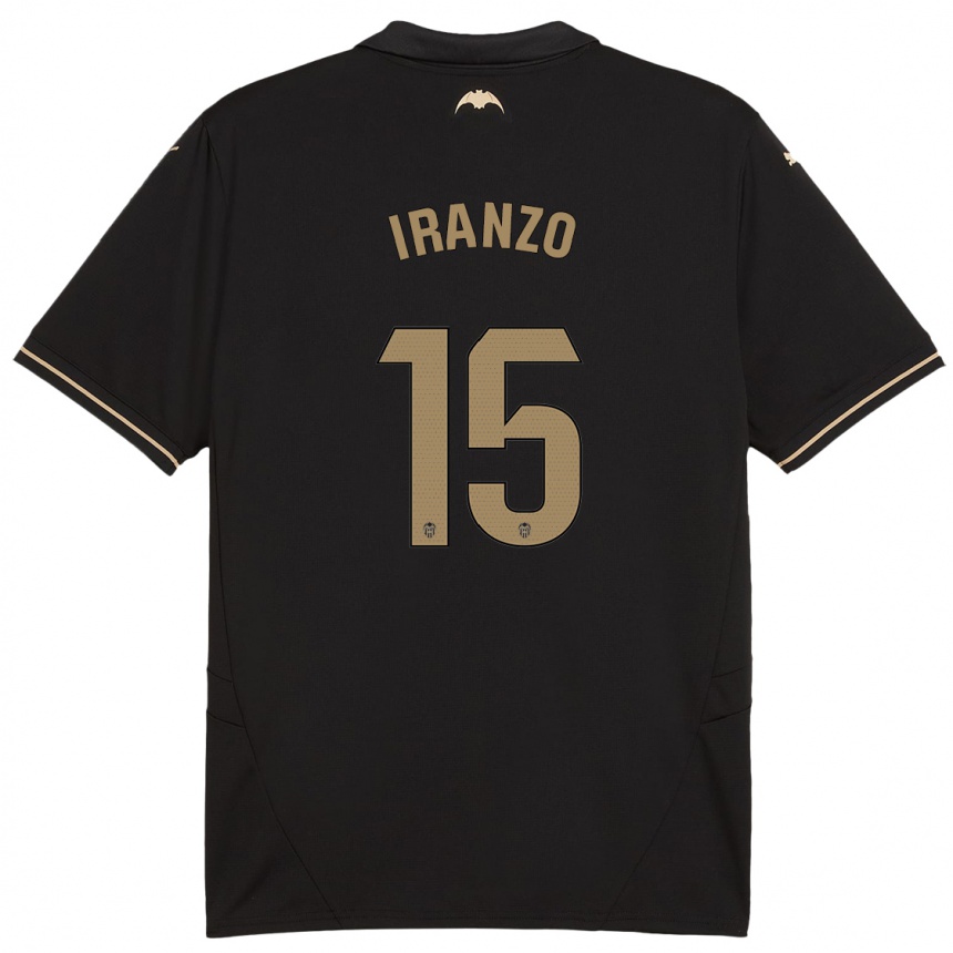 Kids Football Rubén Iranzo #15 Black Away Jersey 2024/25 T-Shirt Australia