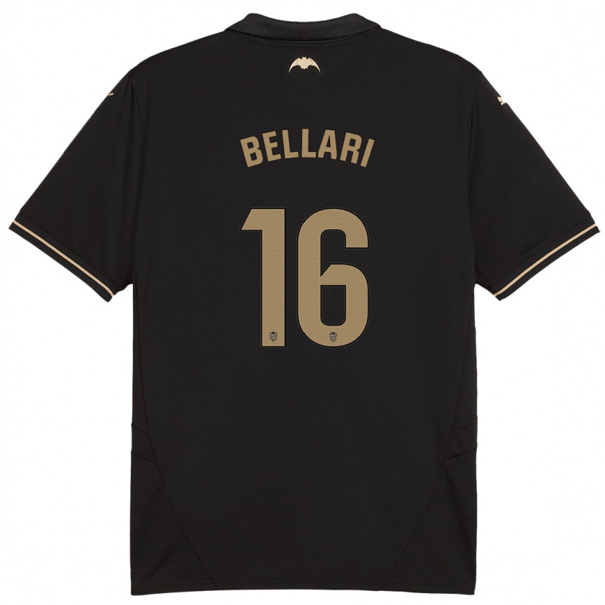 Kids Football Hamza Bellari #16 Black Away Jersey 2024/25 T-Shirt Australia