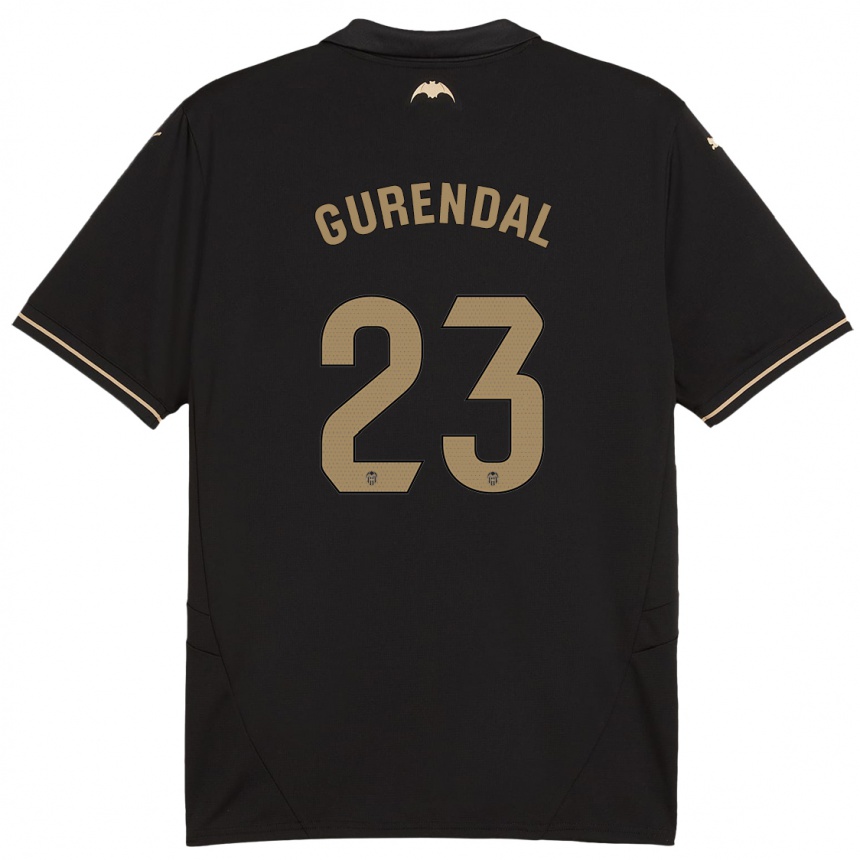 Kids Football Alexander Gurendal #23 Black Away Jersey 2024/25 T-Shirt Australia