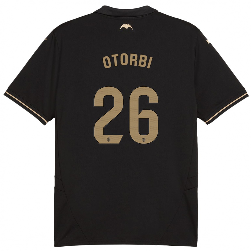 Kids Football David Otorbi #26 Black Away Jersey 2024/25 T-Shirt Australia