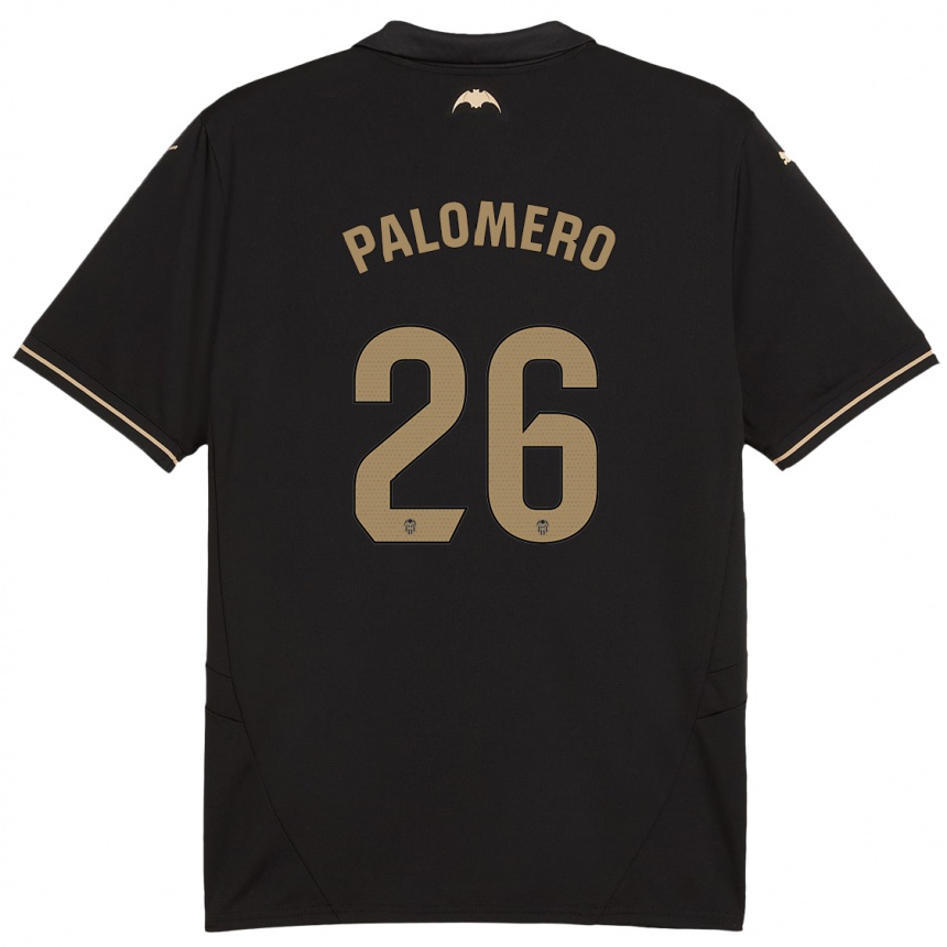 Kids Football Marc Palomero #26 Black Away Jersey 2024/25 T-Shirt Australia