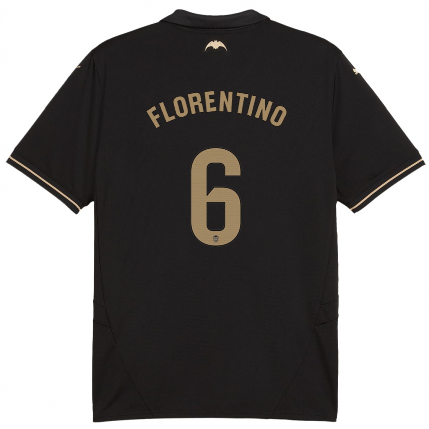 Kids Football Claudia Florentino #6 Black Away Jersey 2024/25 T-Shirt Australia