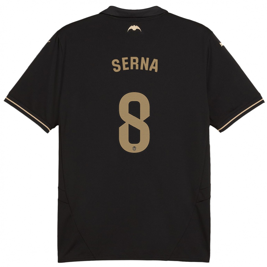 Kids Football Liced Serna #8 Black Away Jersey 2024/25 T-Shirt Australia