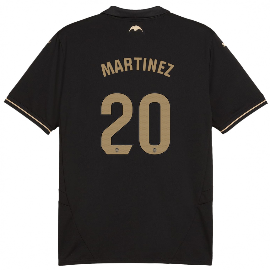 Kids Football Asun Martínez #20 Black Away Jersey 2024/25 T-Shirt Australia