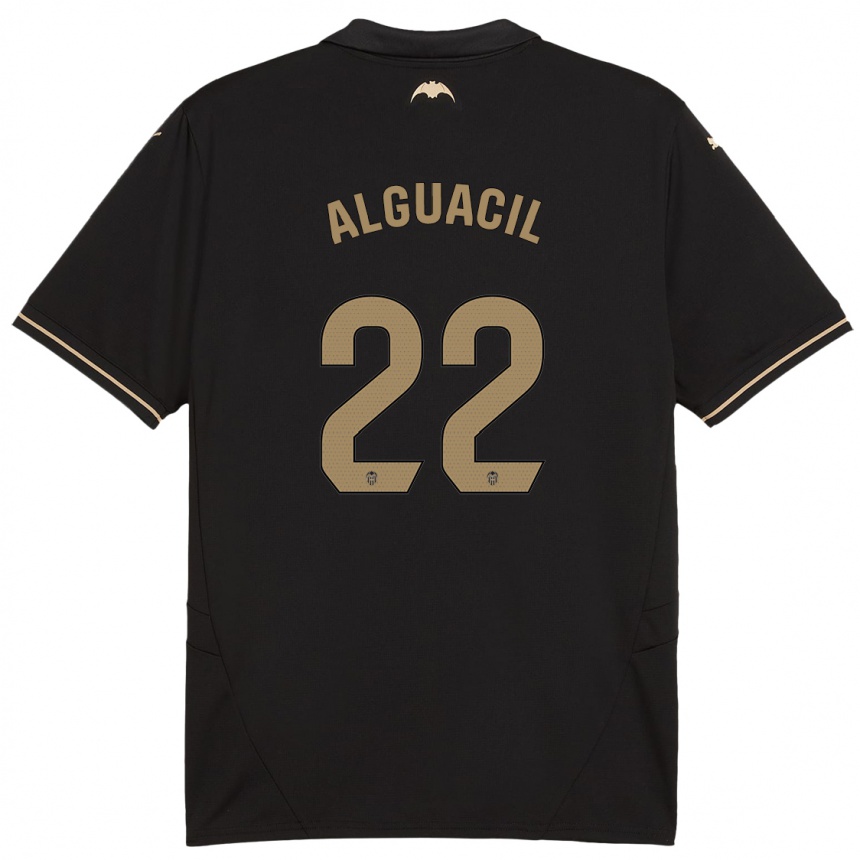 Kids Football Ainhoa Alguacil #22 Black Away Jersey 2024/25 T-Shirt Australia