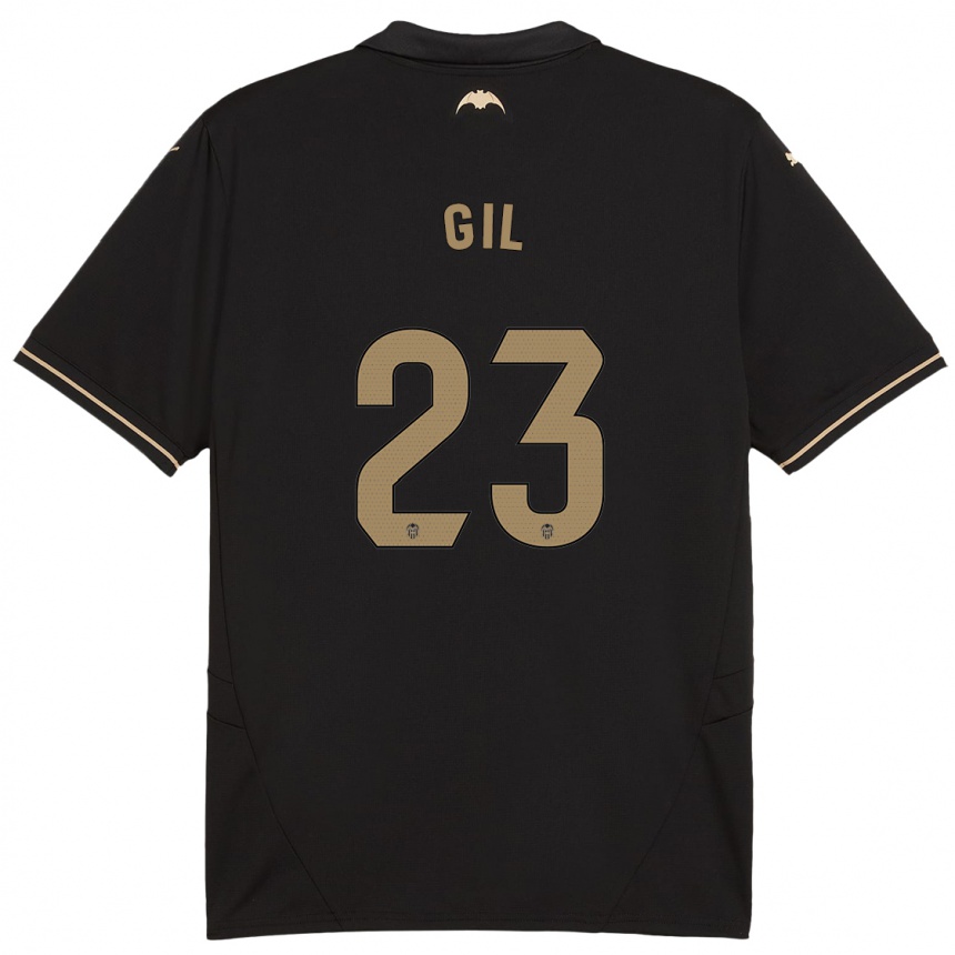 Kids Football Elena Gil #23 Black Away Jersey 2024/25 T-Shirt Australia