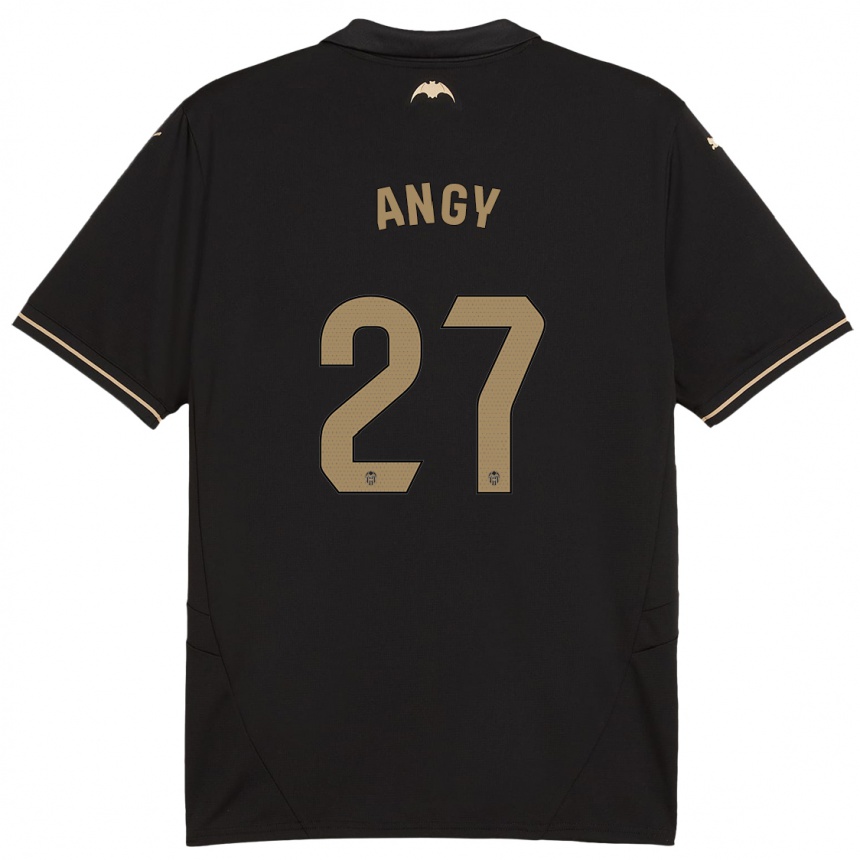 Kids Football Angy #27 Black Away Jersey 2024/25 T-Shirt Australia