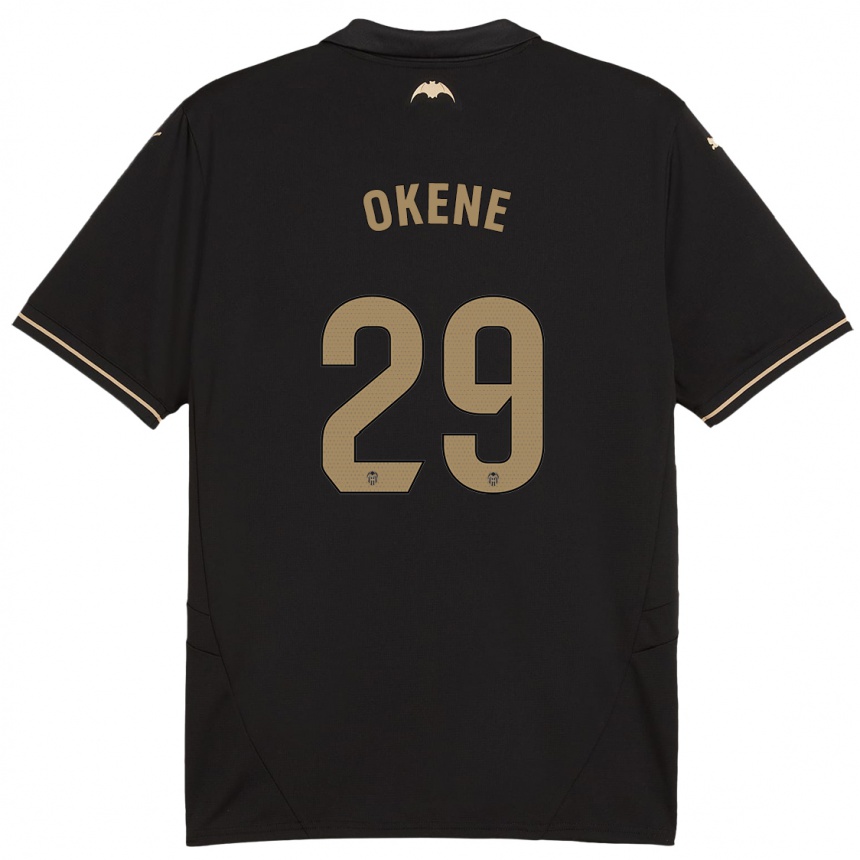 Kids Football Andrea Okene #29 Black Away Jersey 2024/25 T-Shirt Australia