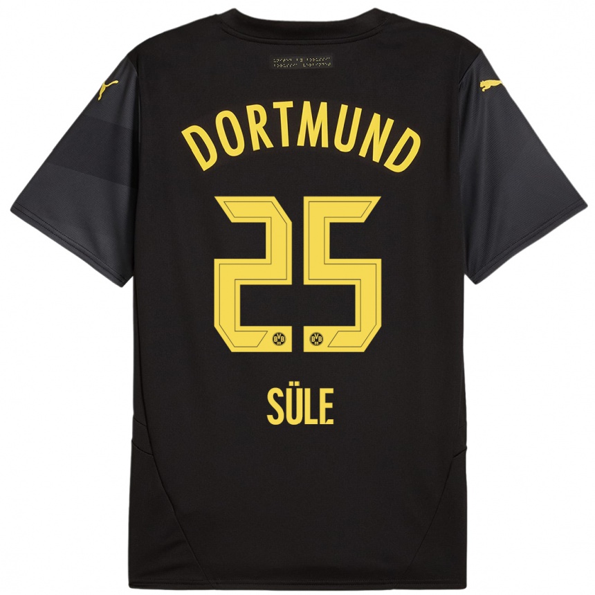 Kids Football Niklas Sule #25 Black Yellow Away Jersey 2024/25 T-Shirt Australia