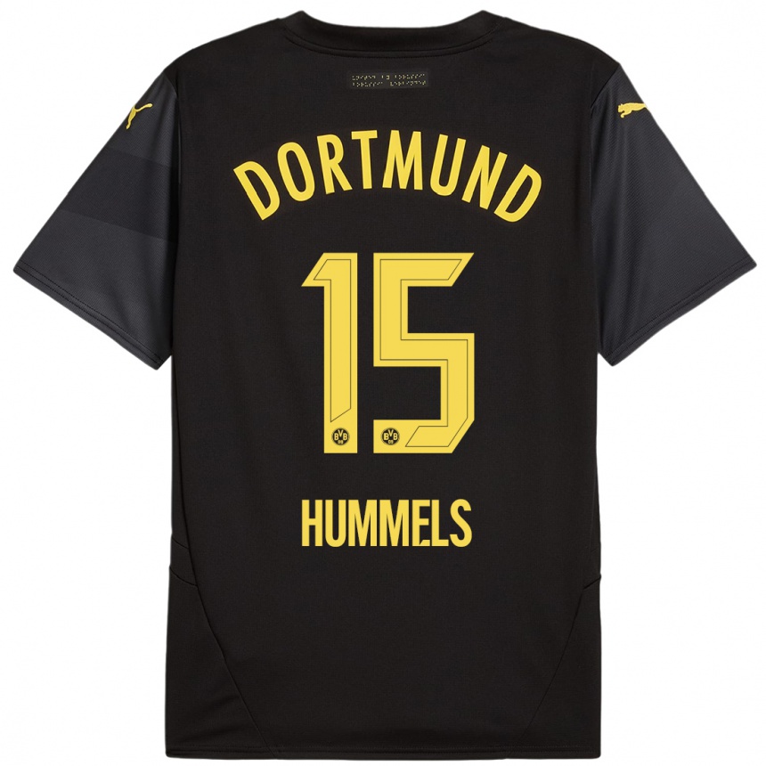 Kids Football Mats Hummels #15 Black Yellow Away Jersey 2024/25 T-Shirt Australia