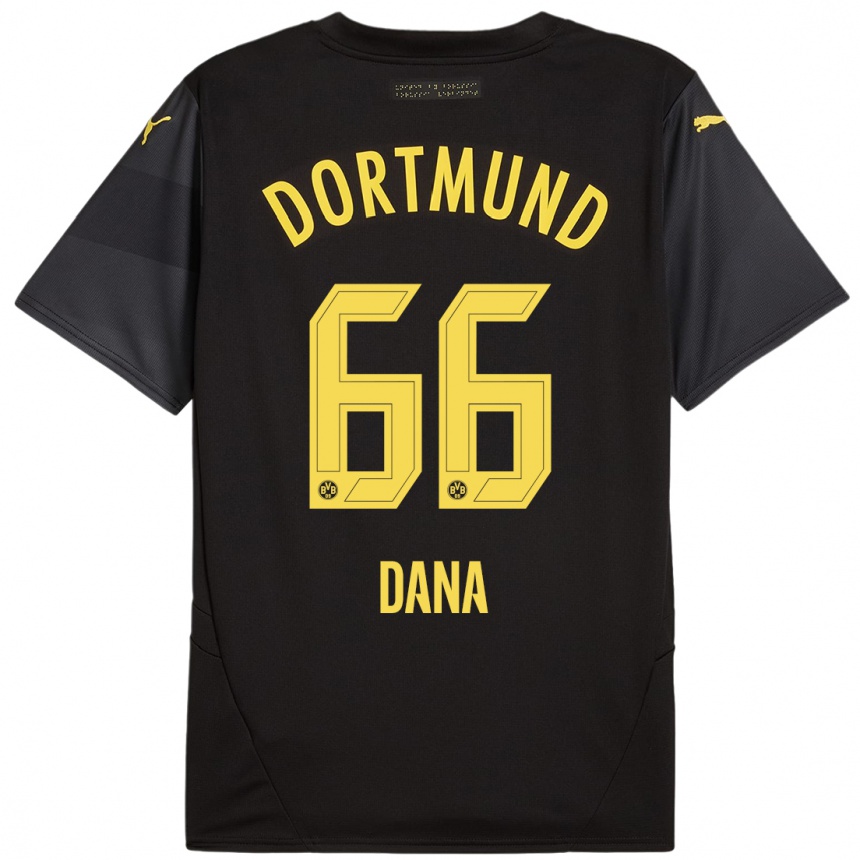 Kids Football Bleckmann Dana #66 Black Yellow Away Jersey 2024/25 T-Shirt Australia