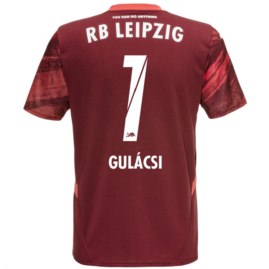 Kids Football Péter Gulácsi #1 Burgundy Away Jersey 2024/25 T-Shirt Australia