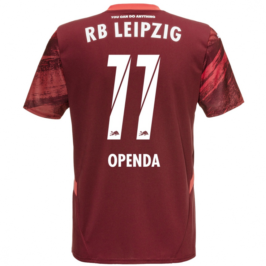 Kids Football Loïs Openda #11 Burgundy Away Jersey 2024/25 T-Shirt Australia