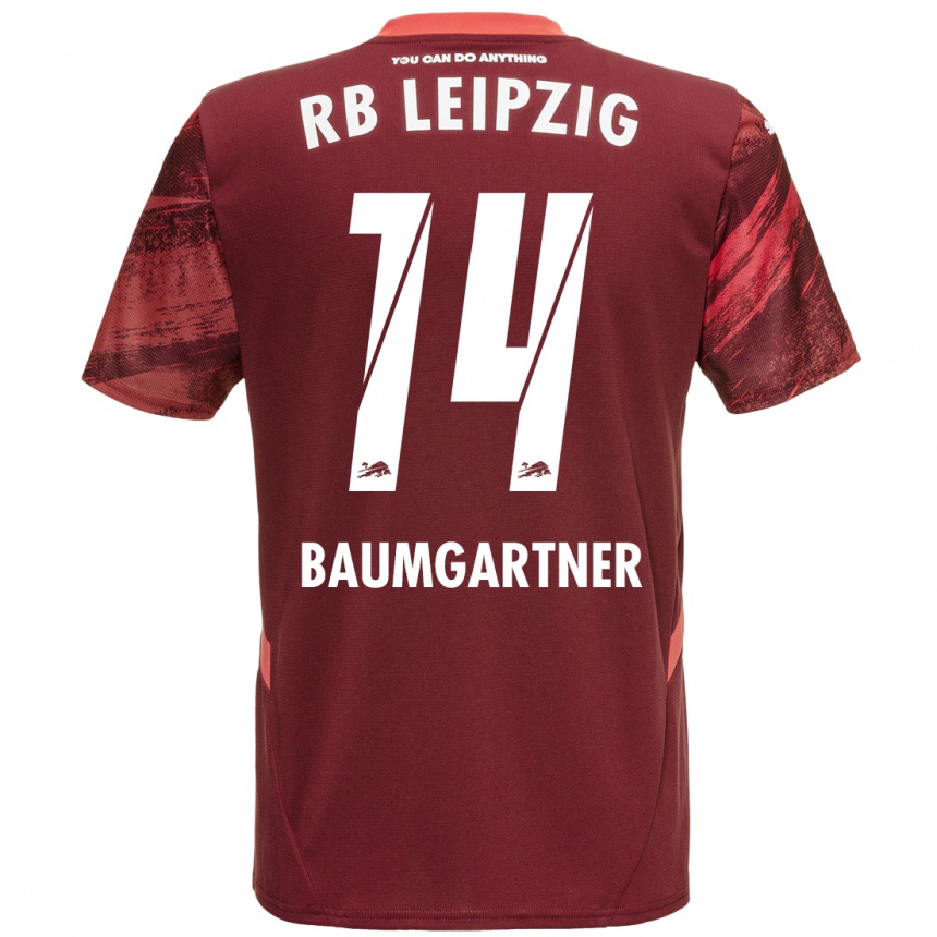 Kids Football Christoph Baumgartner #14 Burgundy Away Jersey 2024/25 T-Shirt Australia