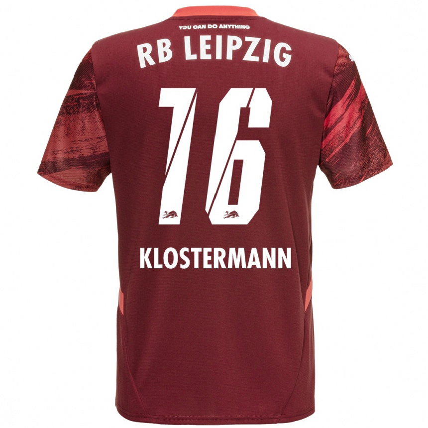 Kids Football Lukas Klostermann #16 Burgundy Away Jersey 2024/25 T-Shirt Australia