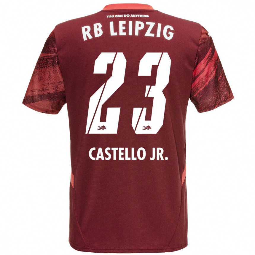 Kids Football Castello Lukeba #23 Burgundy Away Jersey 2024/25 T-Shirt Australia