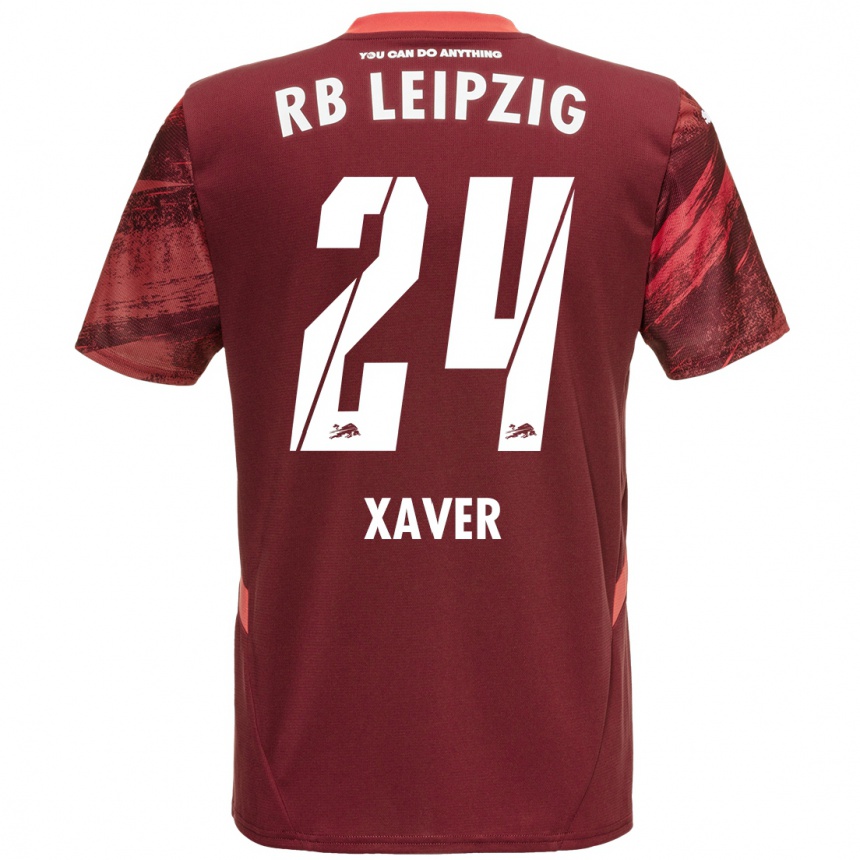 Kids Football Xaver Schlager #24 Burgundy Away Jersey 2024/25 T-Shirt Australia