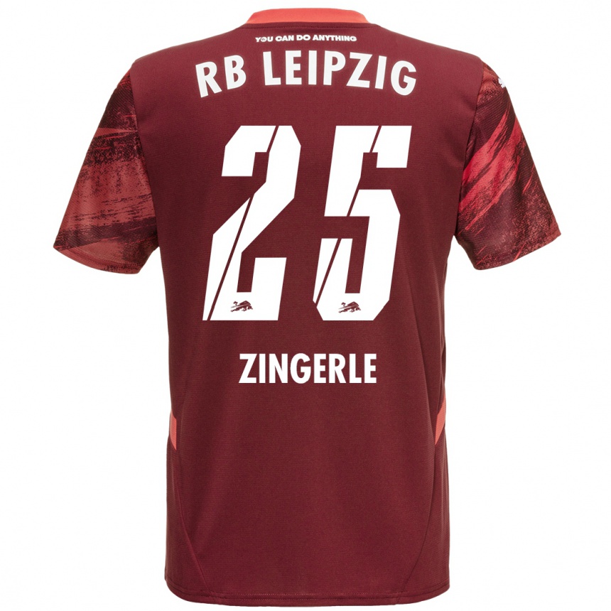 Kids Football Leopold Zingerle #25 Burgundy Away Jersey 2024/25 T-Shirt Australia