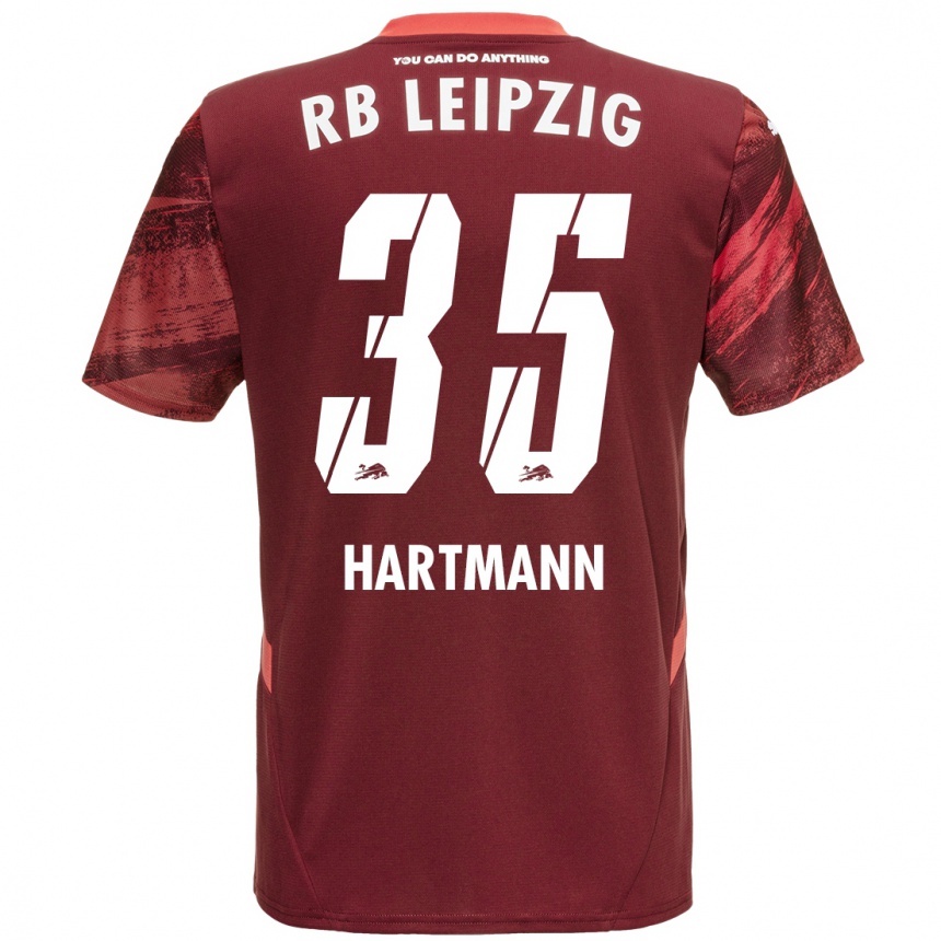 Kids Football Fabrice Hartmann #35 Burgundy Away Jersey 2024/25 T-Shirt Australia