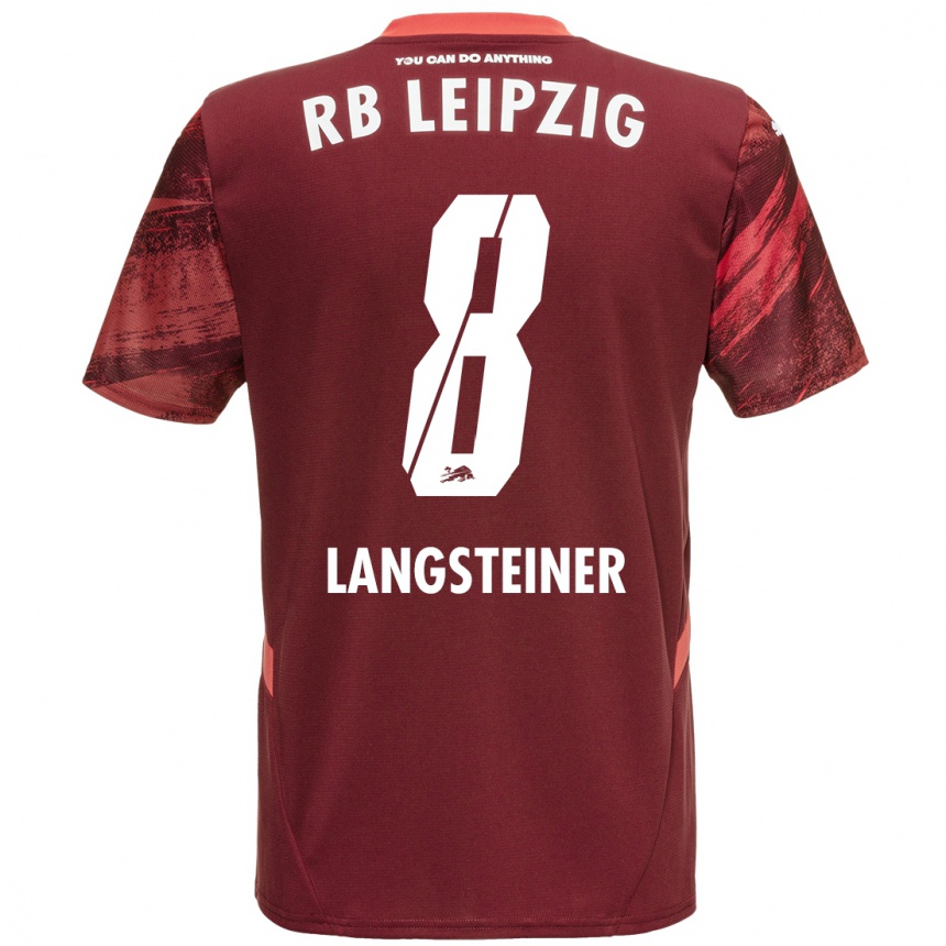 Kids Football Toni Langsteiner #8 Burgundy Away Jersey 2024/25 T-Shirt Australia