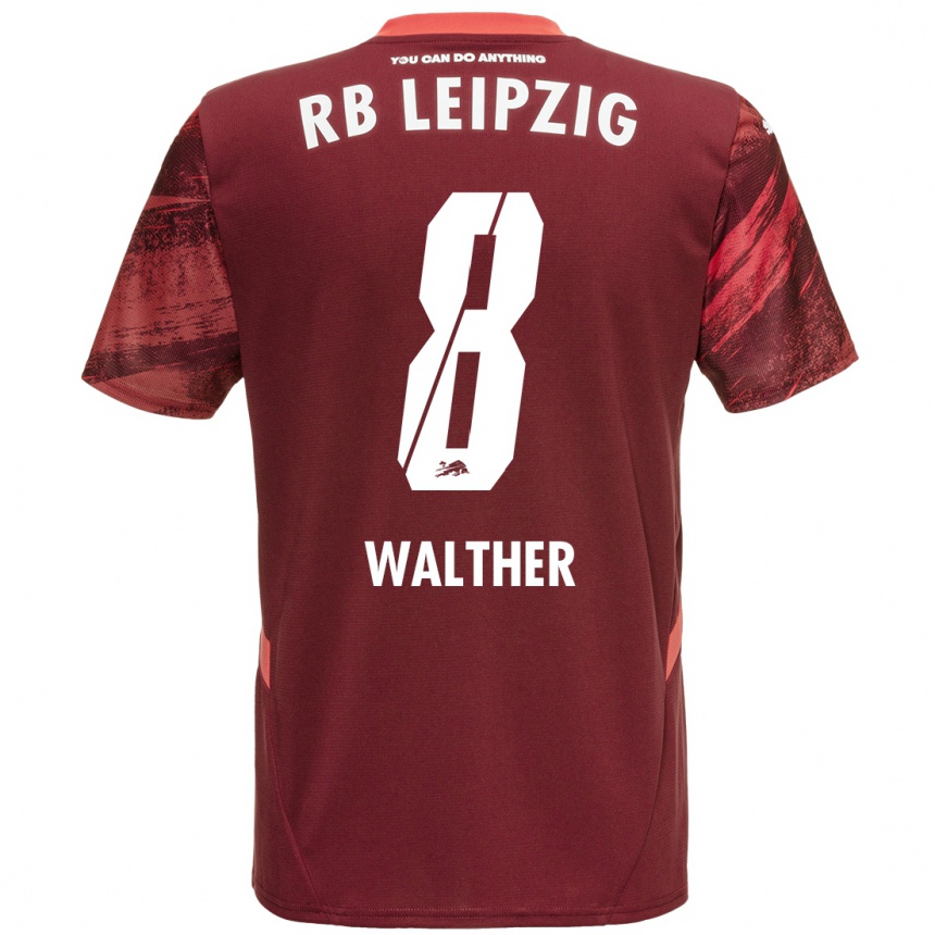 Kids Football Kofi Walther #8 Burgundy Away Jersey 2024/25 T-Shirt Australia