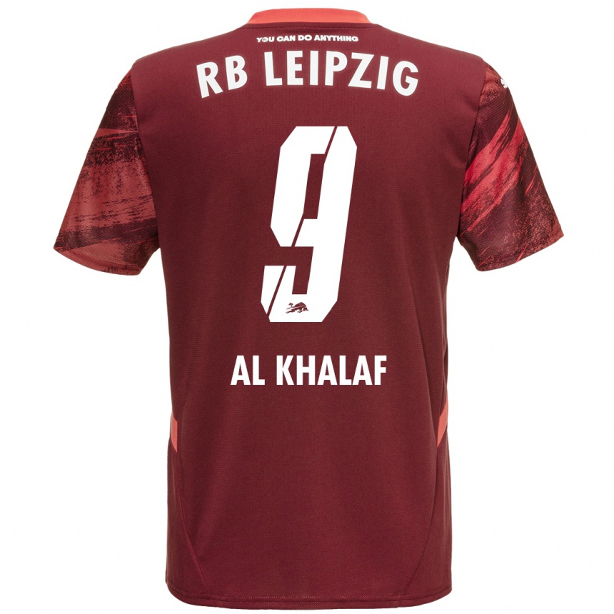 Kids Football Abdul Al Khalaf #9 Burgundy Away Jersey 2024/25 T-Shirt Australia