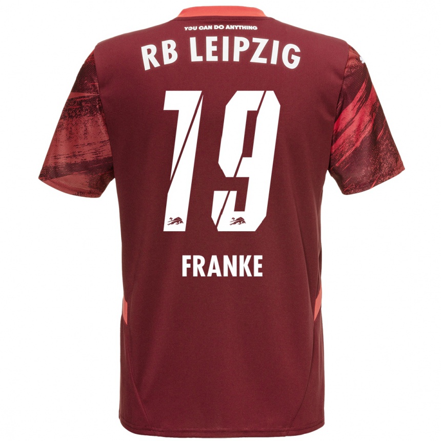 Kids Football Lenny Franke #19 Burgundy Away Jersey 2024/25 T-Shirt Australia