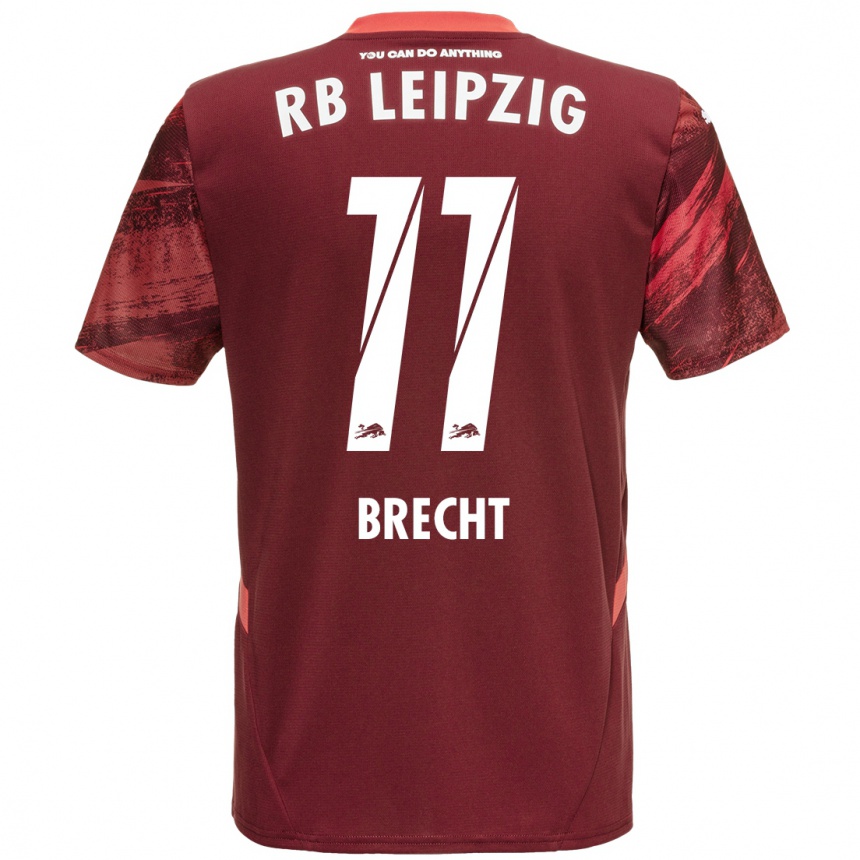 Kids Football Barbara Brecht #11 Burgundy Away Jersey 2024/25 T-Shirt Australia