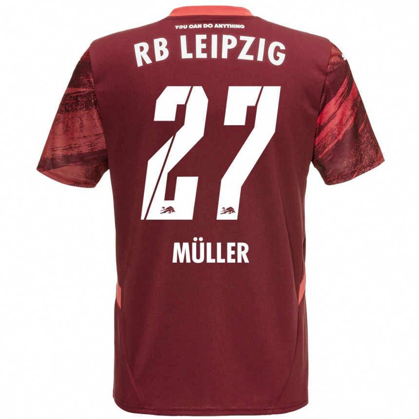 Kids Football Marlene Müller #27 Burgundy Away Jersey 2024/25 T-Shirt Australia