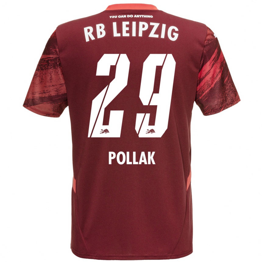 Kids Football Julia Pollak #29 Burgundy Away Jersey 2024/25 T-Shirt Australia