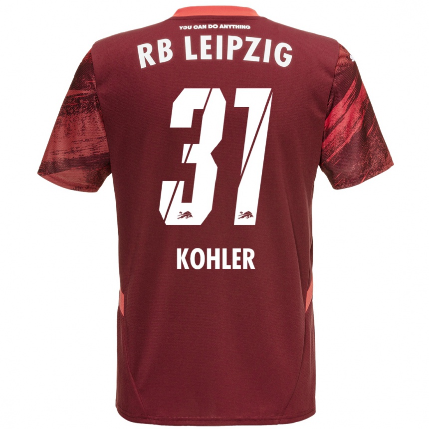 Kids Football Tim Köhler #31 Burgundy Away Jersey 2024/25 T-Shirt Australia