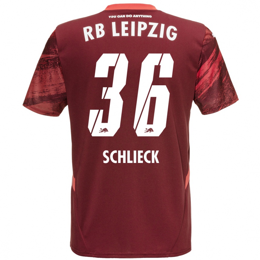 Kids Football Timo Schlieck #36 Burgundy Away Jersey 2024/25 T-Shirt Australia