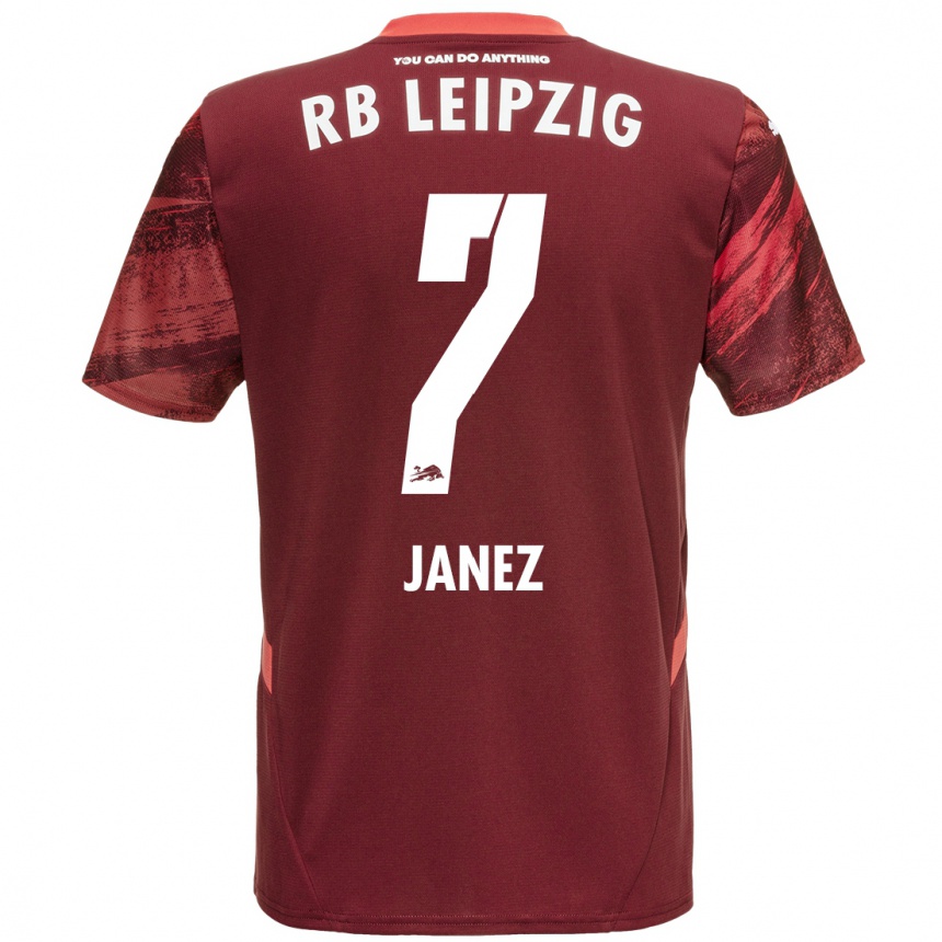 Kids Football Korina Lara Janež #7 Burgundy Away Jersey 2024/25 T-Shirt Australia