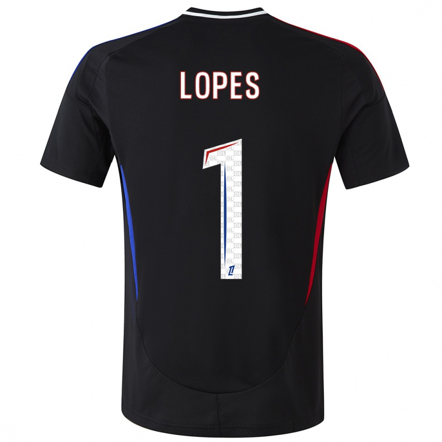 Kids Football Anthony Lopes #1 Black Away Jersey 2024/25 T-Shirt Australia