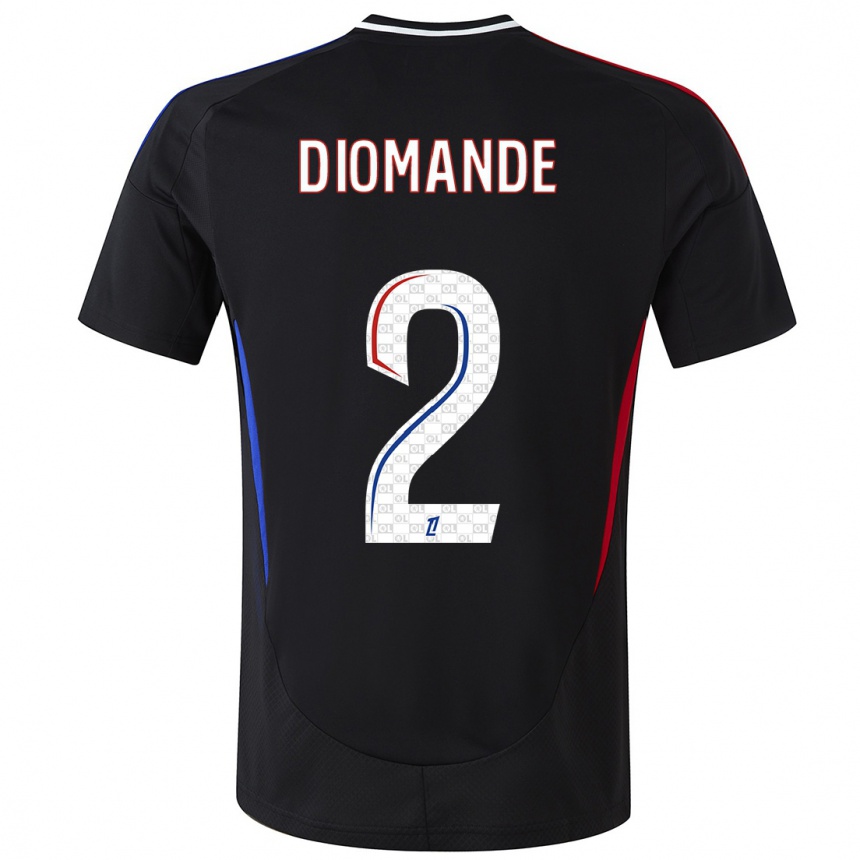 Kids Football Sinaly Diomande #2 Black Away Jersey 2024/25 T-Shirt Australia