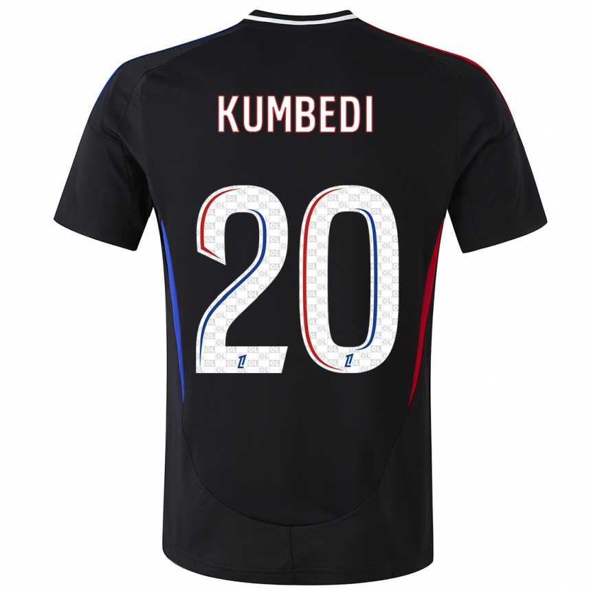 Kids Football Saël Kumbedi #20 Black Away Jersey 2024/25 T-Shirt Australia