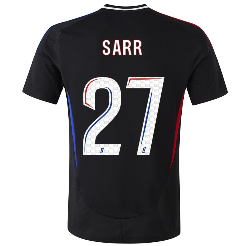 Kids Football Amin Sarr #27 Black Away Jersey 2024/25 T-Shirt Australia