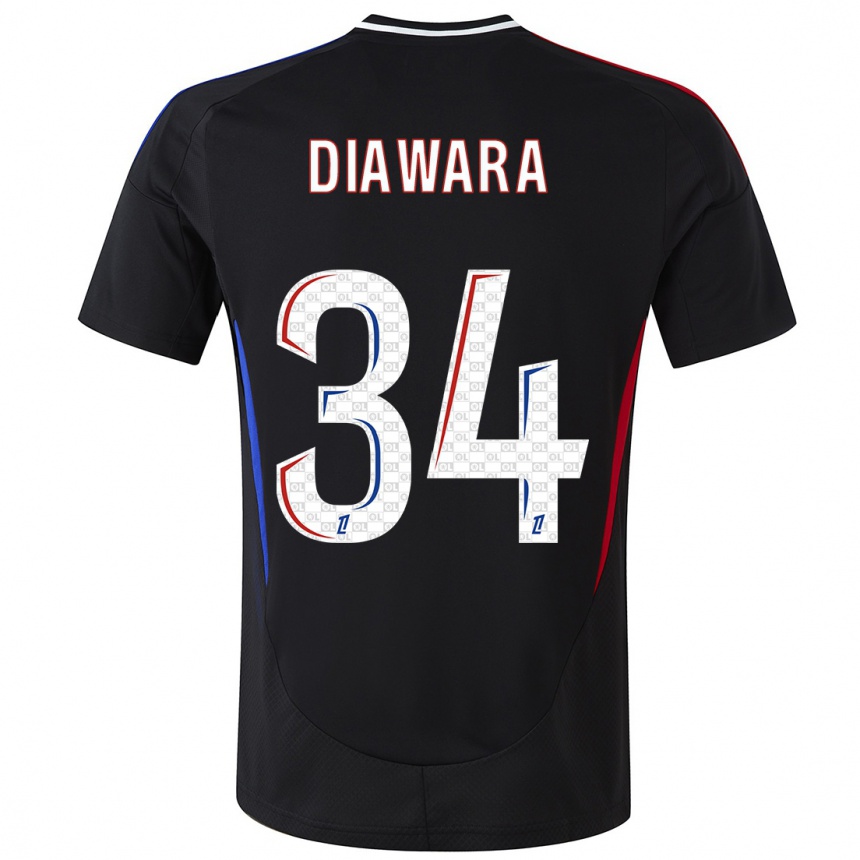 Kids Football Mahamadou Diawara #34 Black Away Jersey 2024/25 T-Shirt Australia