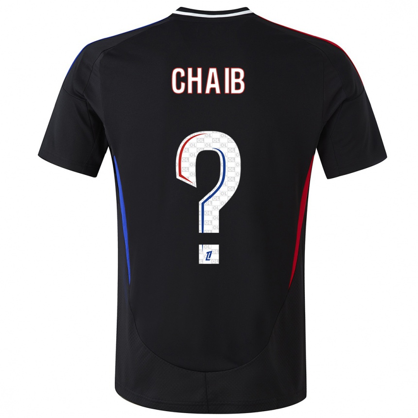 Kids Football Yacine Chaib #0 Black Away Jersey 2024/25 T-Shirt Australia