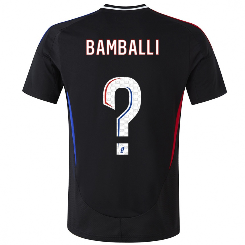 Kids Football Léo Bamballi #0 Black Away Jersey 2024/25 T-Shirt Australia