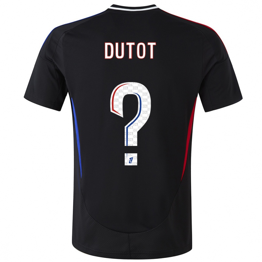 Kids Football Timothée Dutot #0 Black Away Jersey 2024/25 T-Shirt Australia