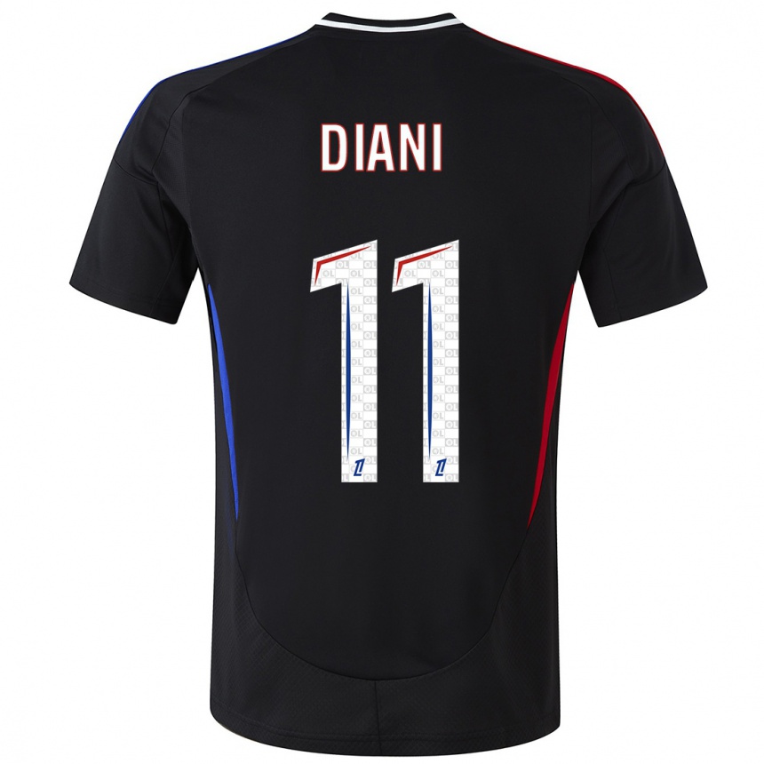 Kids Football Kadidiatou Diani #11 Black Away Jersey 2024/25 T-Shirt Australia